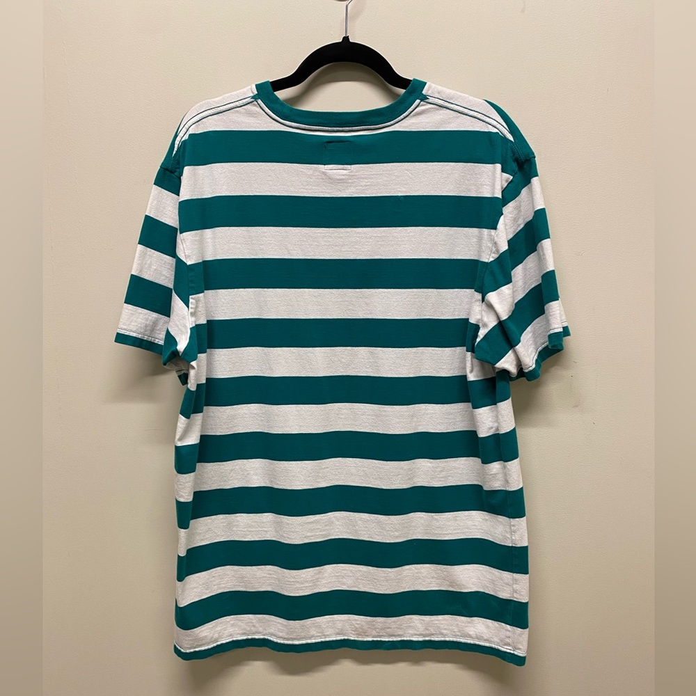 Vans Striped T-Shirt, Green/teal/white, XL - Picture 3 of 4